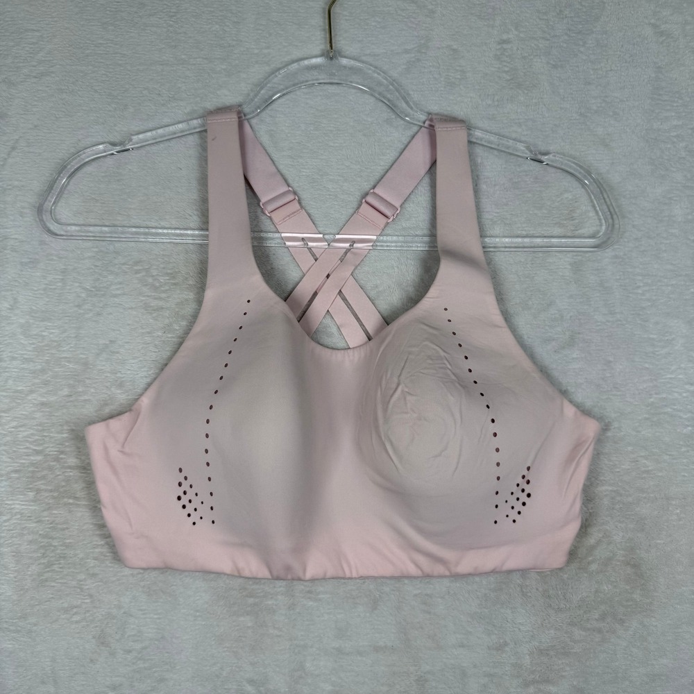 lululemon Run Times Bra Pink Puff High Support Sports Bra 36C LW2CS1S‎